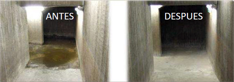 Aplicación en parking subterráneo.