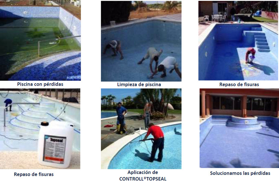 Aplicación en piscinas.