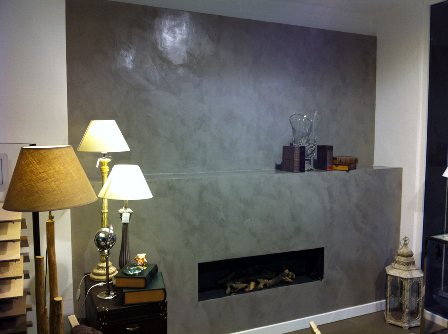 aplicación microcemeneto en exposición