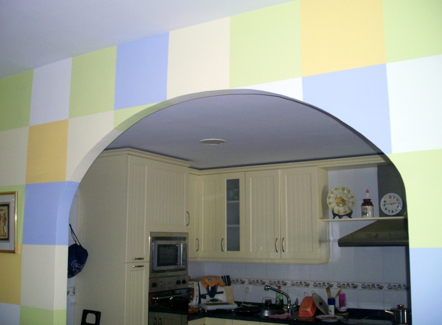 arco entre office y cocina