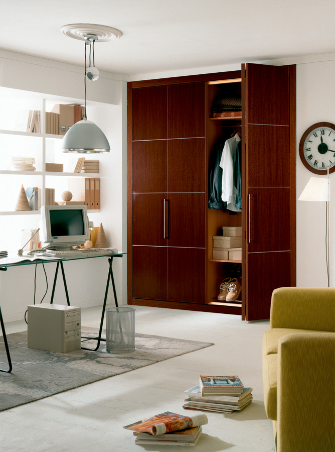 Armario plegable melamina wengue con aluminio