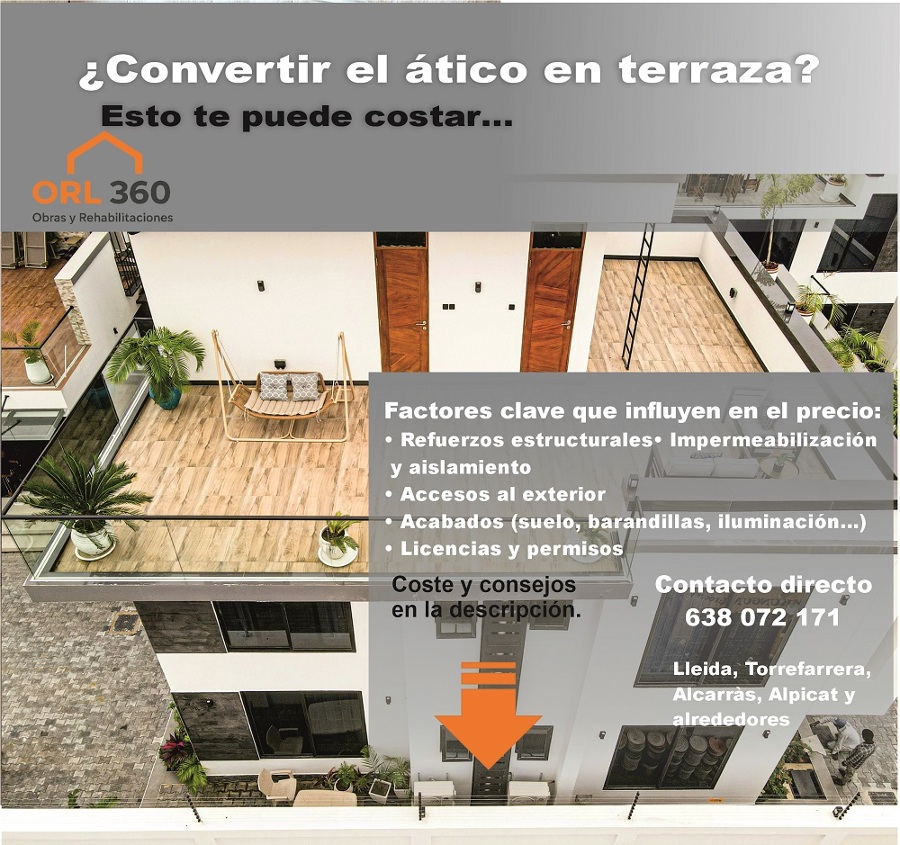 ¿Convertir el ático en terraza? Esto te puede costar…