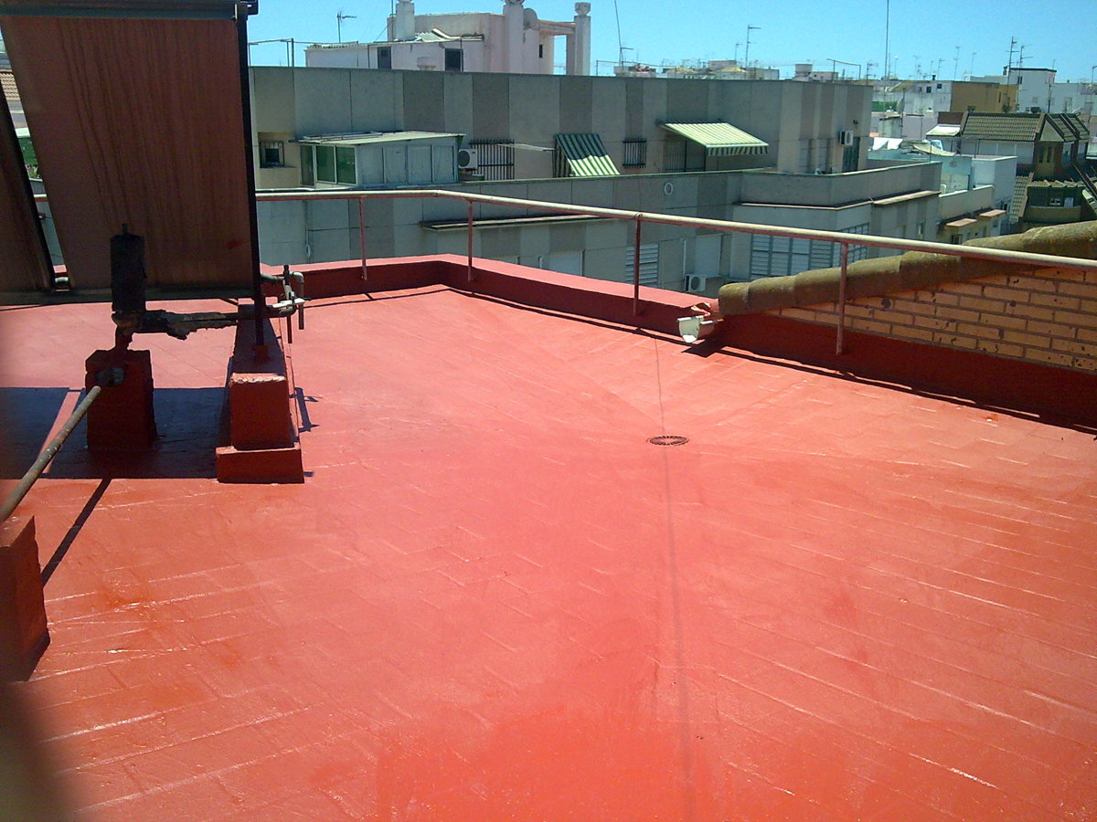 azotea caucho no transitable