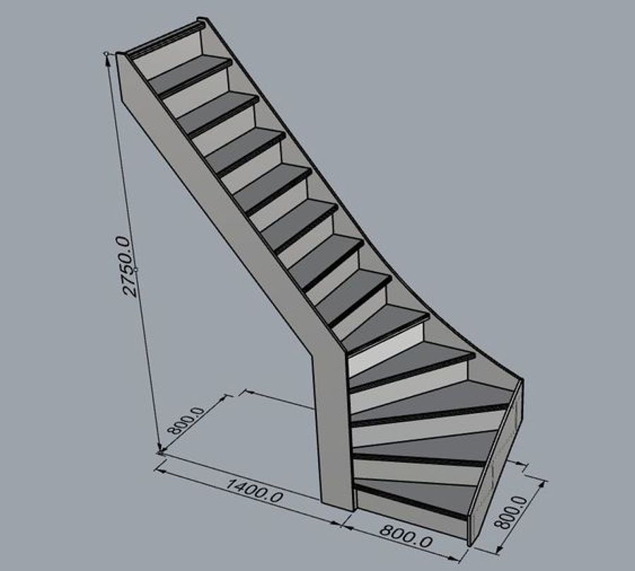 diseño 3D de escaleras a medida