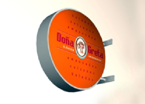 Banderola luminosa redonda