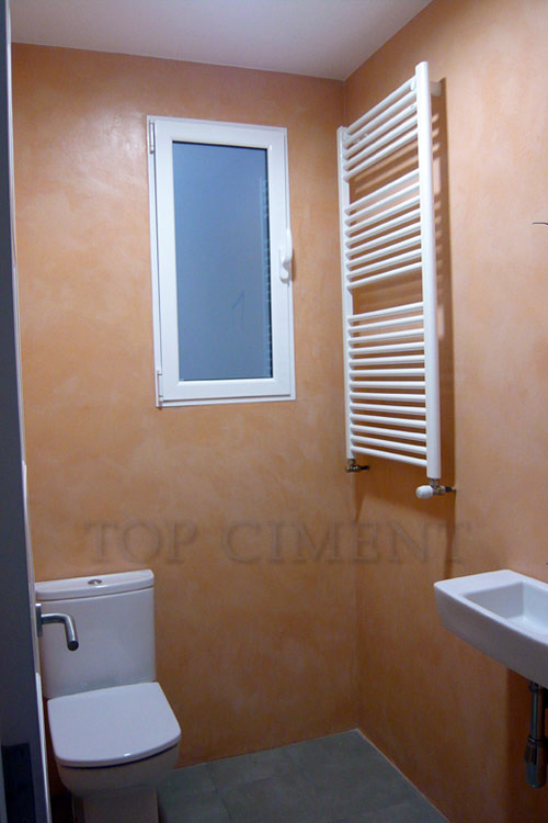 Baño con microcemento