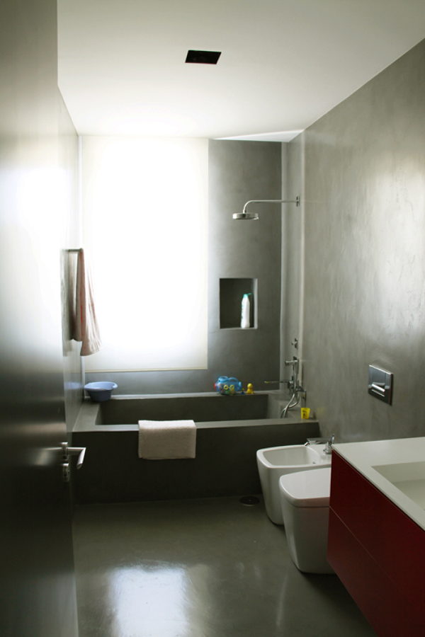 Baño con microcemento
