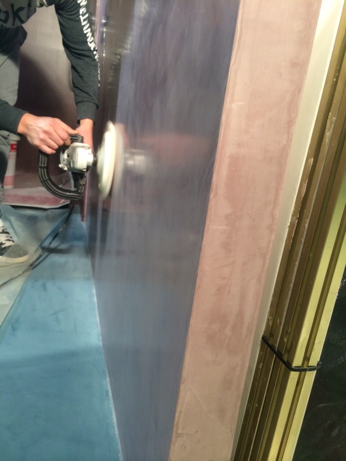 baño con microcemento