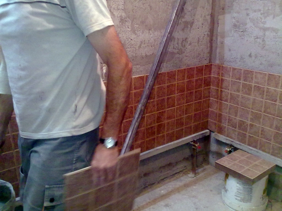 Baño en construcción