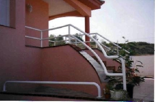 Barandilla curva lacada blanco