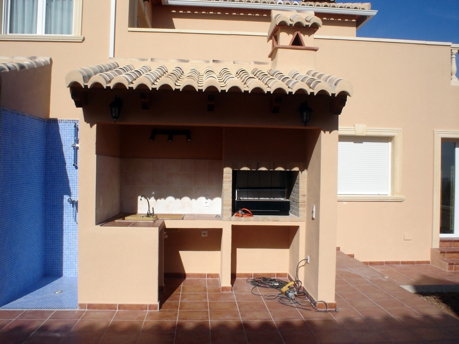 barbacoa con  tejado