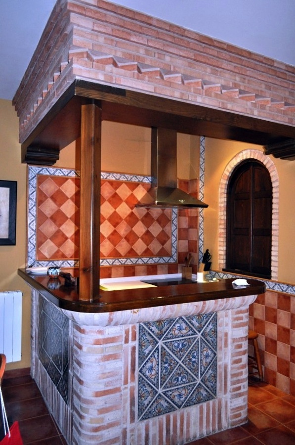 Barra americana. Cocina campera