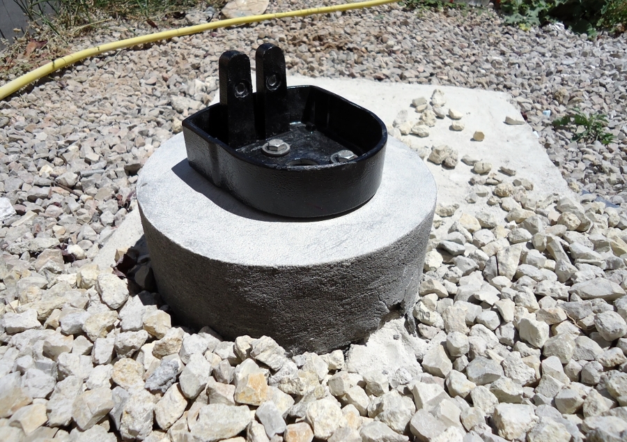 Base columna barrera infrarrojos.