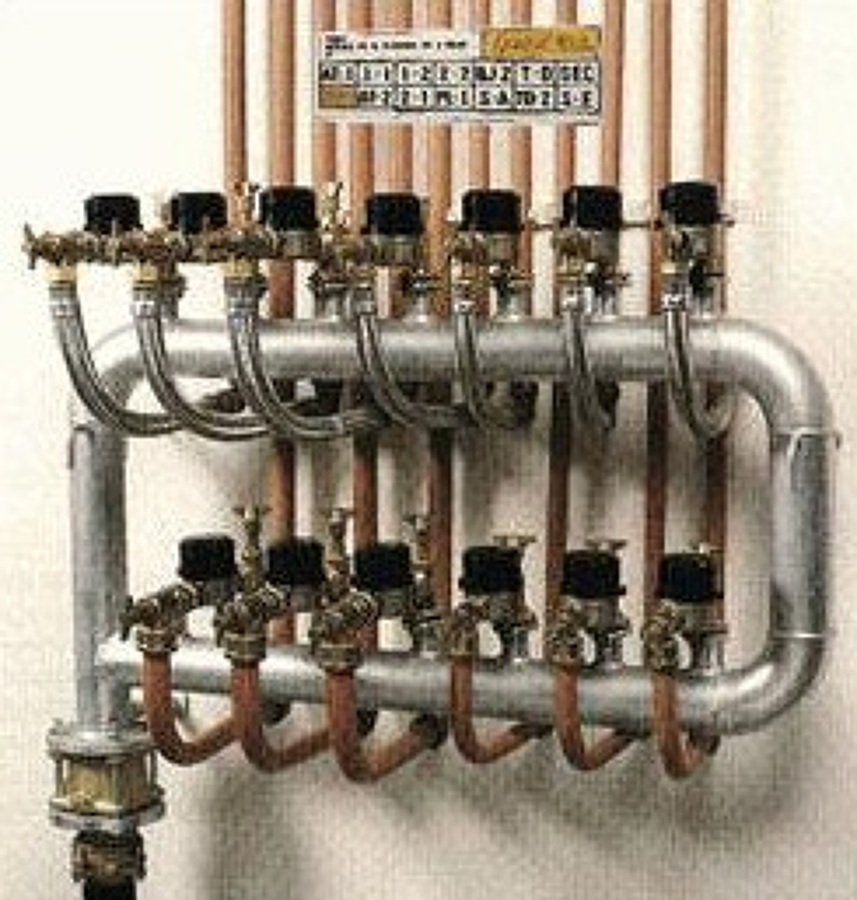 Batería de contadores de agua