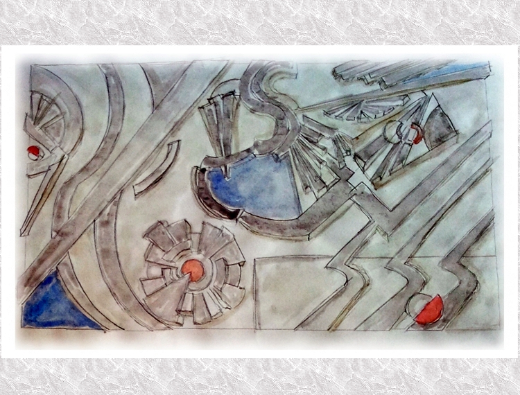 Boceto para Mural de Hormigón