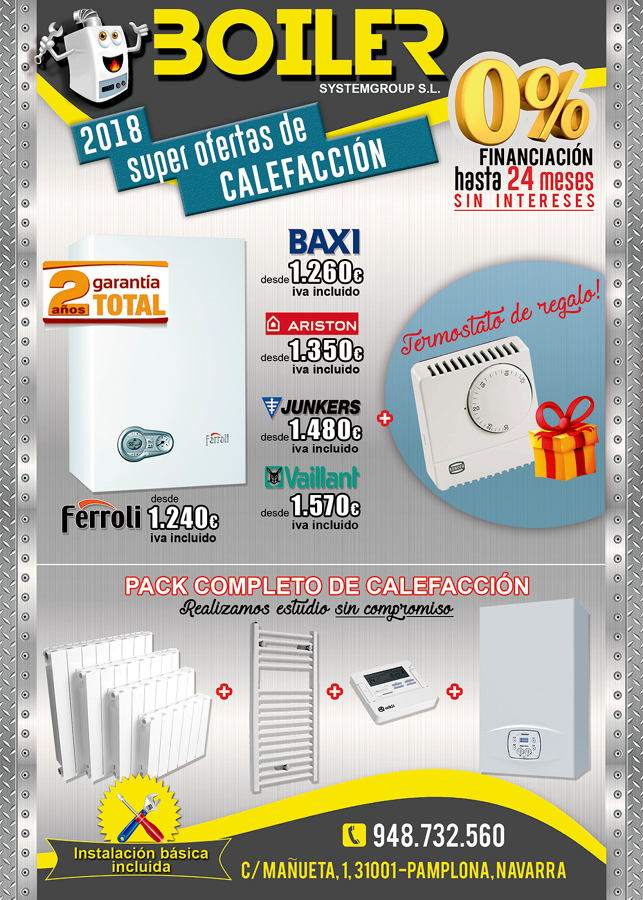 Ofertas de calderas en Pamplona