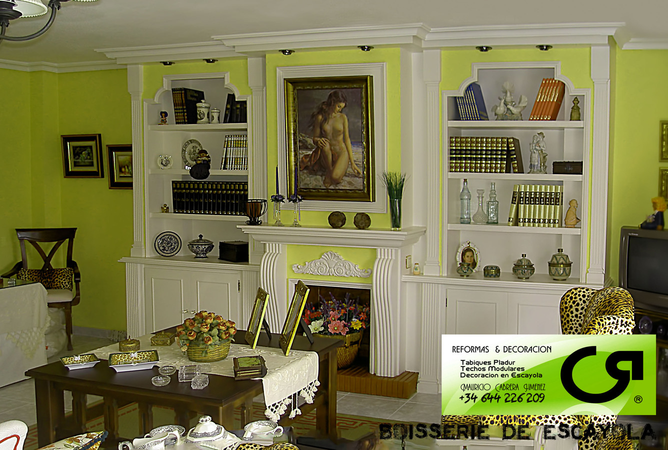 Boisserie de escayola maciza