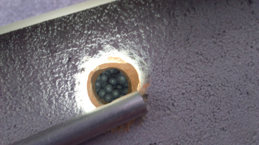 BOLITA H2WALL DE NEOPOR UNA VEZ INSUFLADA