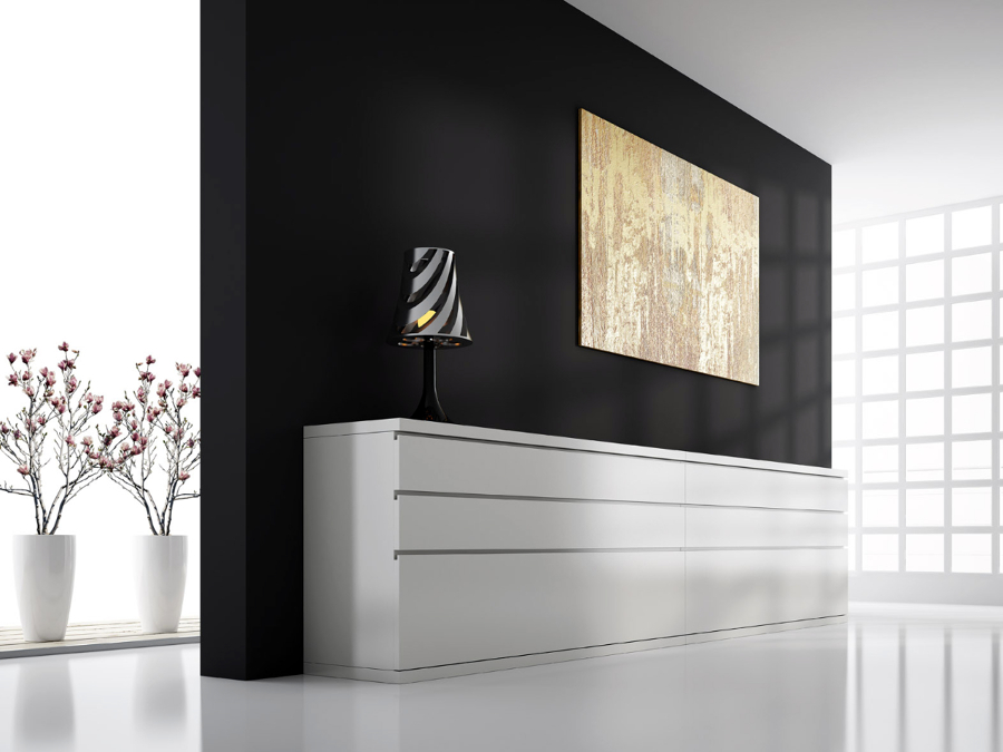 Bufet Area lacat blanc mate