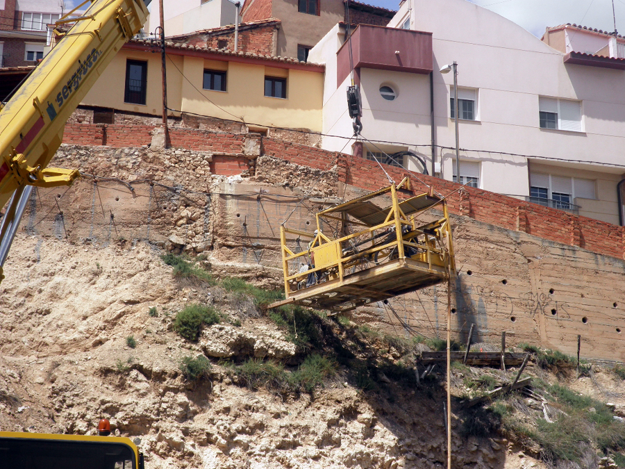 Bulones y drenes - Trabajo en altura