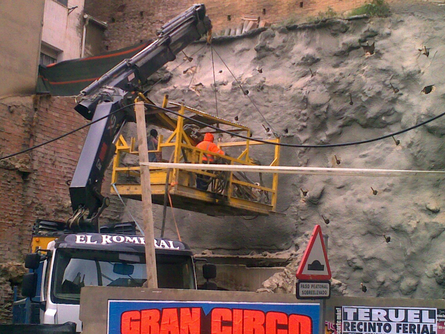 Bulones y drenes - Trabajo en altura