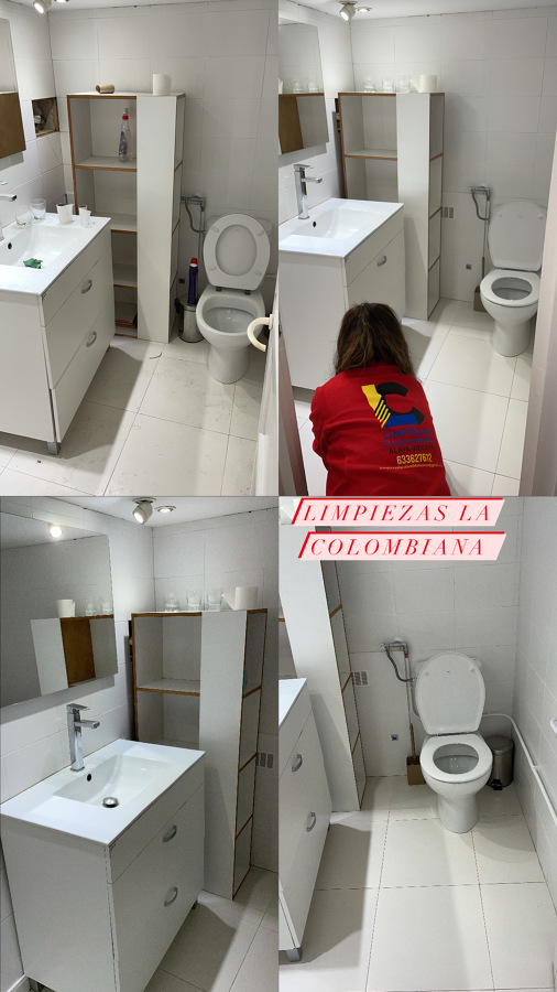 Limpieza de baño, fin de obra