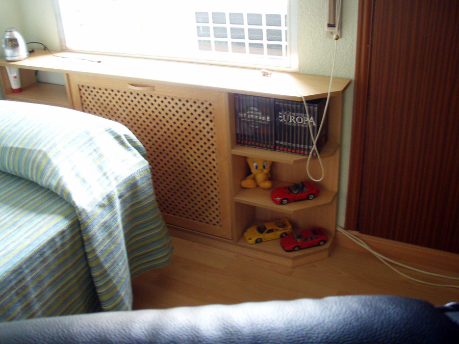 Cabecero cubreradiador estanteria