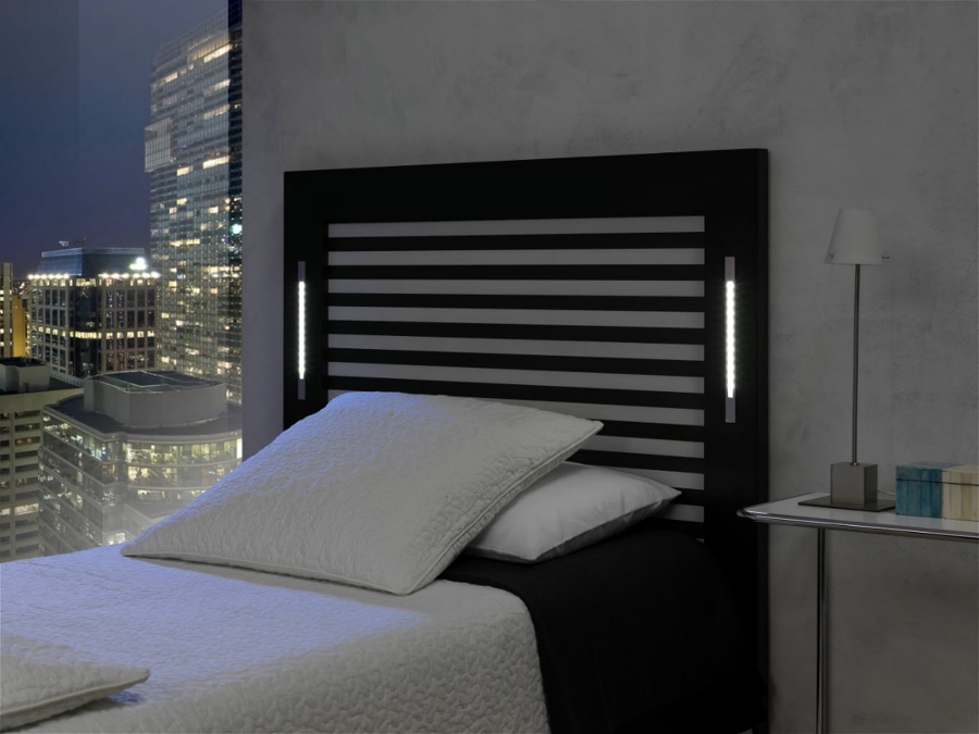 Cabecero de cama roble tintado wengué