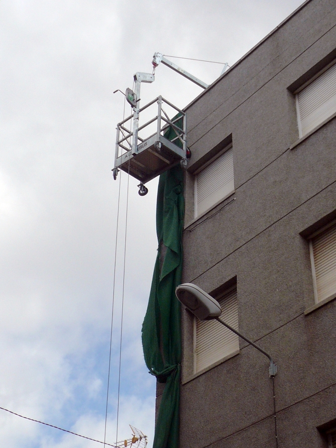 Cabina colgante de elevación manual