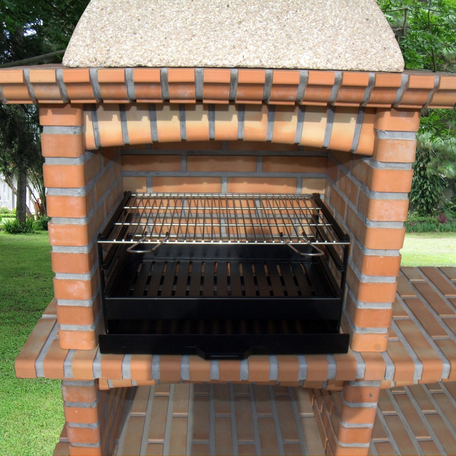 Cajón barbacoa con parrilla de acero inoxidable