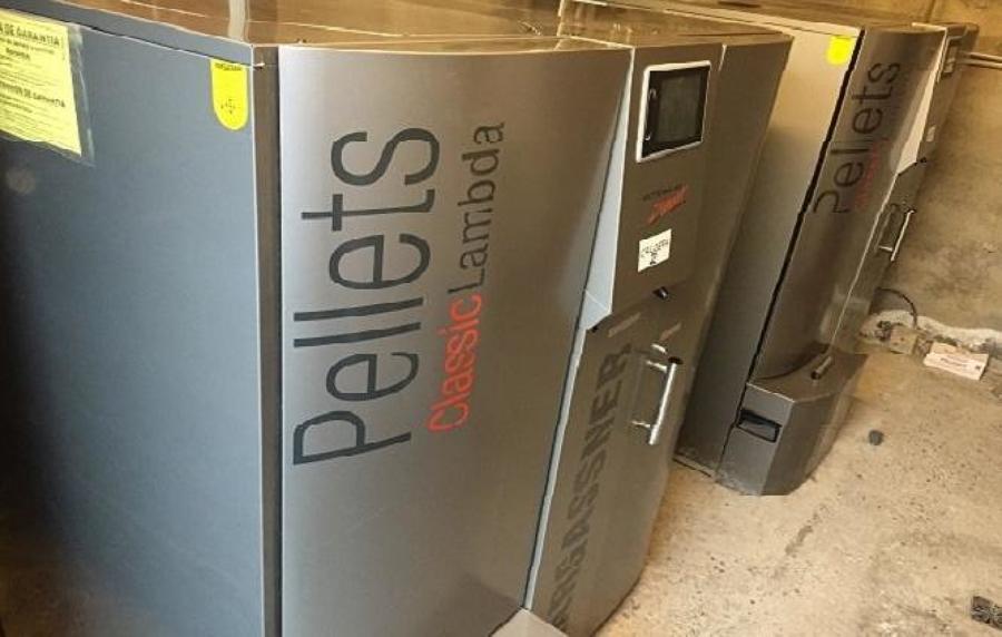 Caldera de pellet en residencia de anciano.