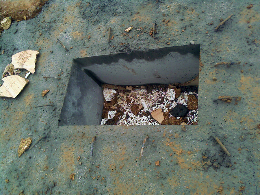 Caliz cimentacion nave hormigón