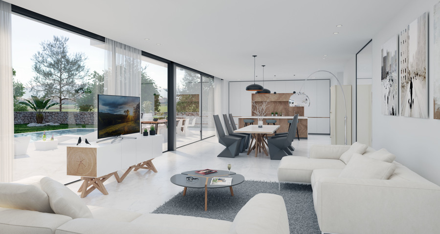 Salón + comedor + cocina