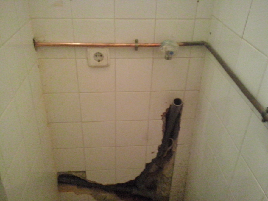 Instalación de lavadero con toma de agua y desagüe.(Después) 