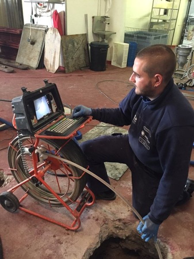 cámara de inspección de tuberías portátil