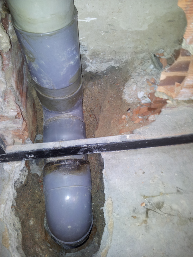 Cambiar codo de la bajante