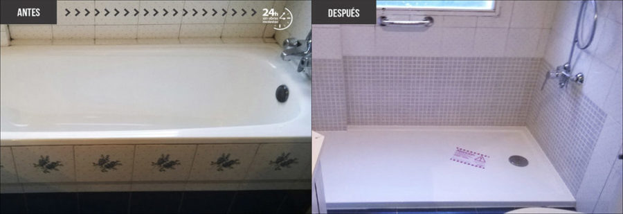 sustitucion de bañera por plato