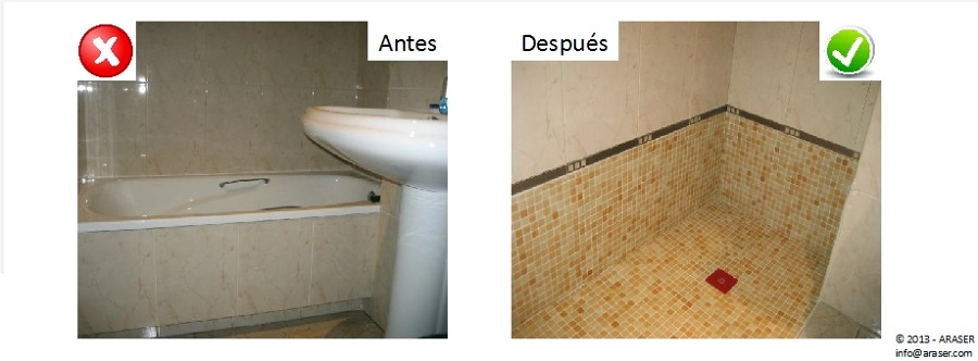 Cambio de bañera por ducha