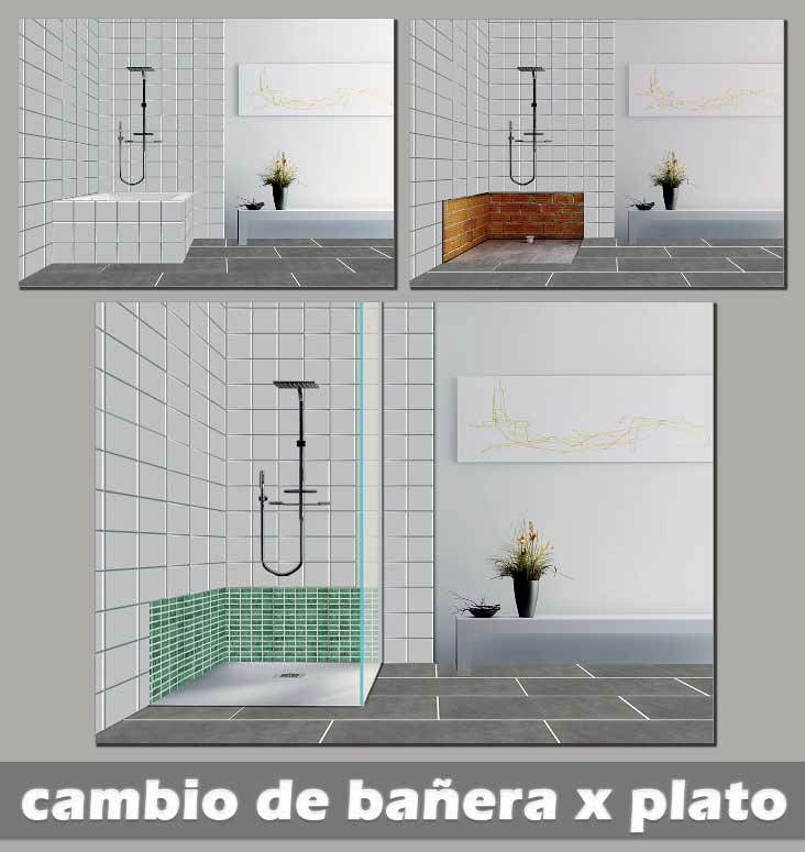 Cambio de bañera por plato de ducha 