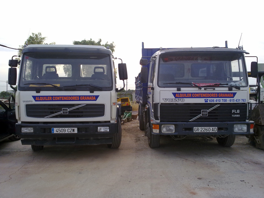 Camiones con contenedores