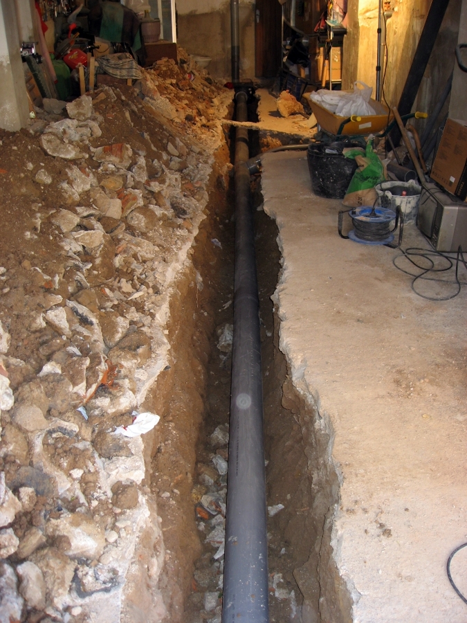 Canalización general aguas sucias