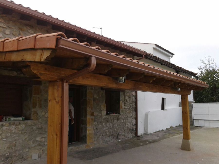 canalon y bajante aluminio color cobre soto de la marina