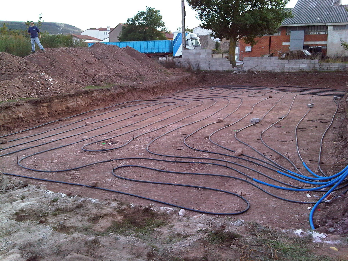 Captador geotermico horizontal