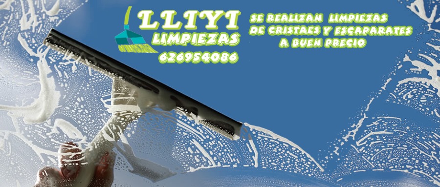 cartel de limpieza de escaparates  y bentanas