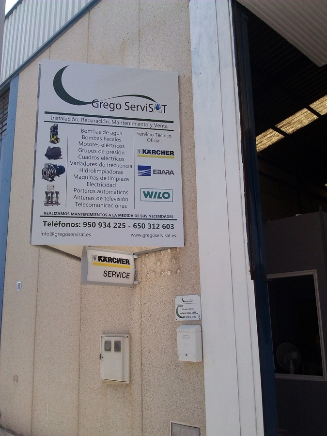 CARTEL DE ENTRADA A GREGO SERVISAT.