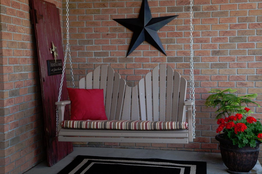 CASA BRUNO columpio de porche en poly-madera (Polywood)