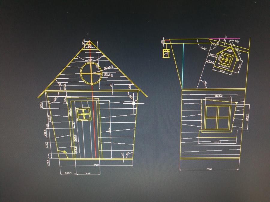 .Planos en autocad para la realización de casita de árbol