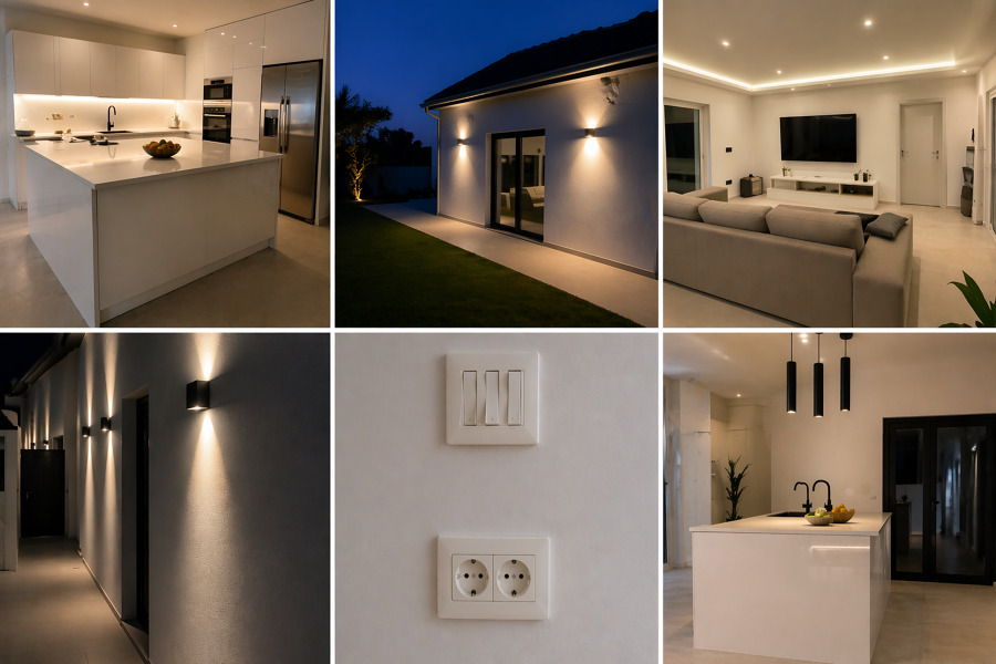 Instalación eléctrica completa y proyecto de iluminación en vivienda en Torremolinos