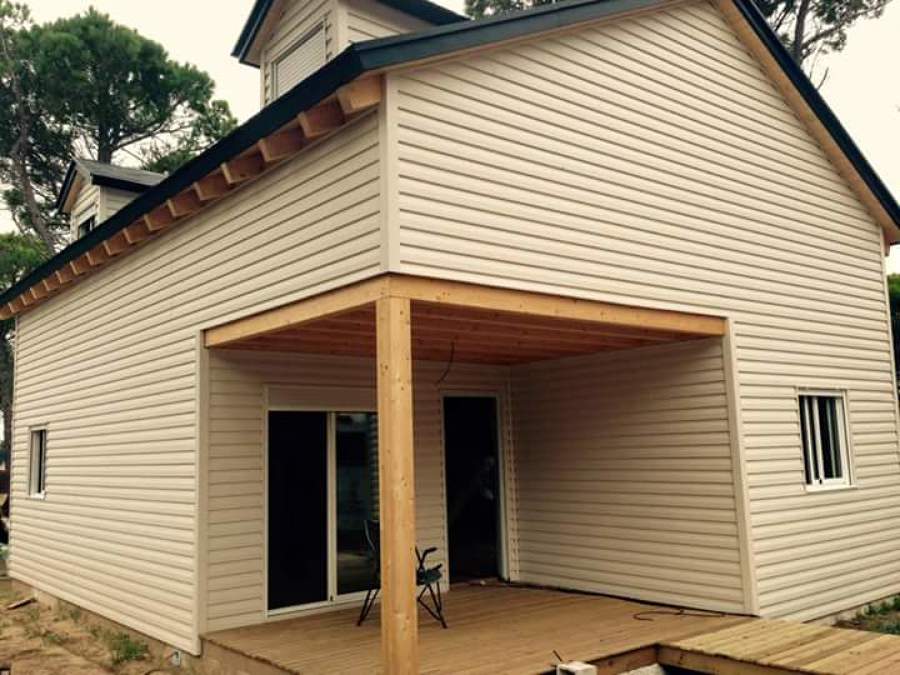 Casas con revestimiento sin mantenimiento.