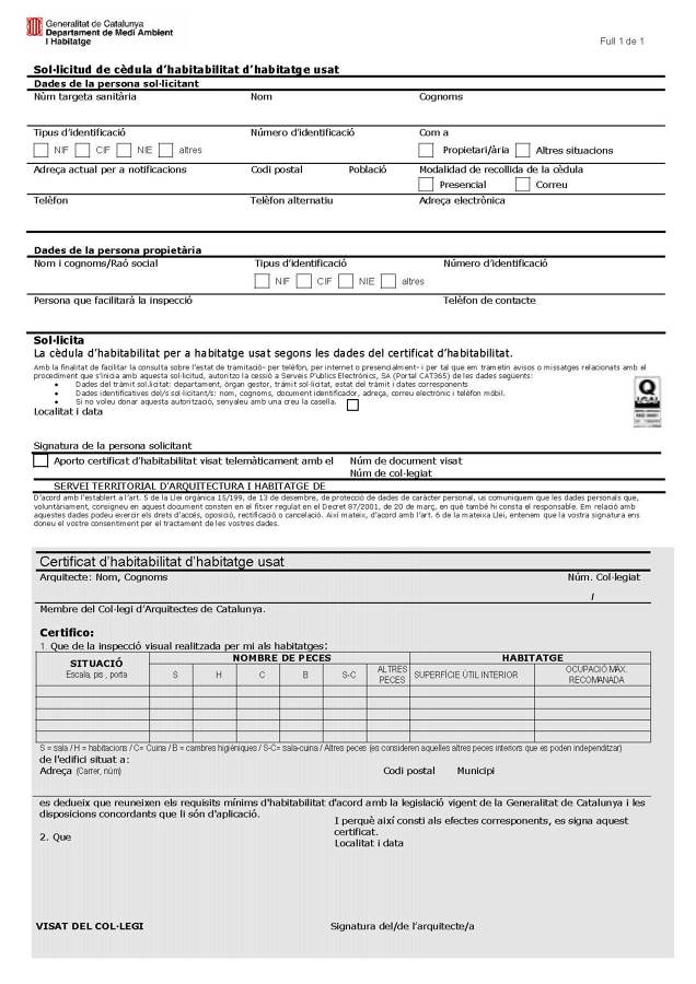 cedulas de habitabilidad